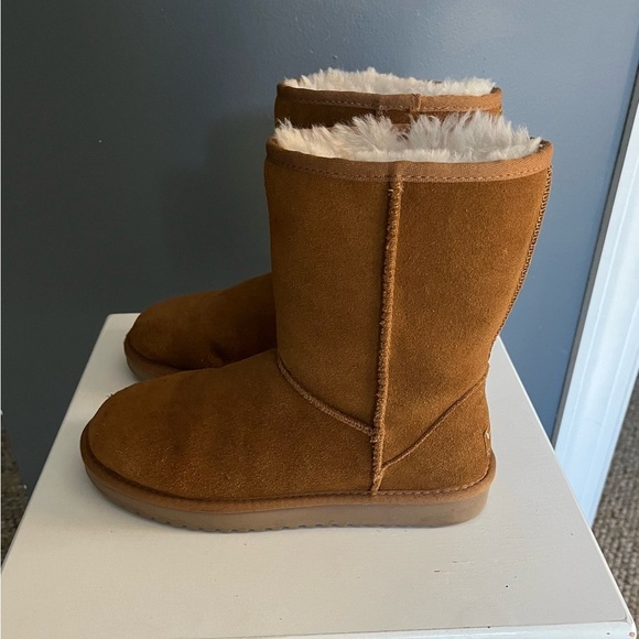 Koolaburra by UGG Women’s Koola Short Cozy Suede Fashion Boots Chestnut Sz 7 GUC - Picture 5 of 15